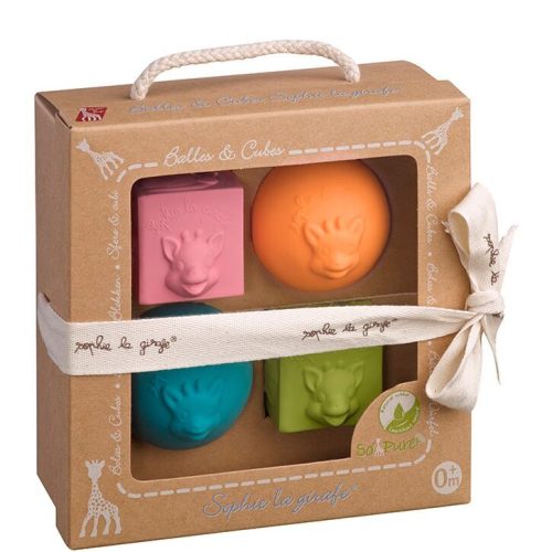 Набір іграшок Vulli Жирафа Софі Кулі та кубики, 4 предмети