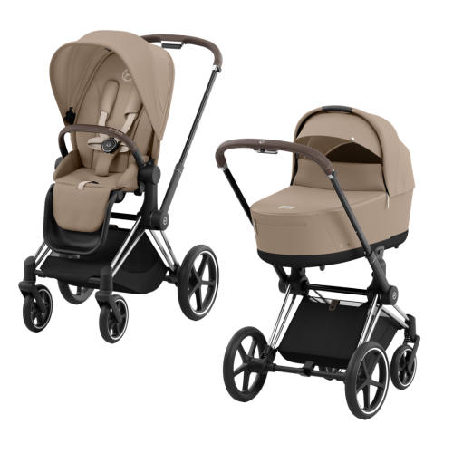 Візочок Cybex Priam 4.0 Cozy Beige на шасі Chrome Brown 2 в 1