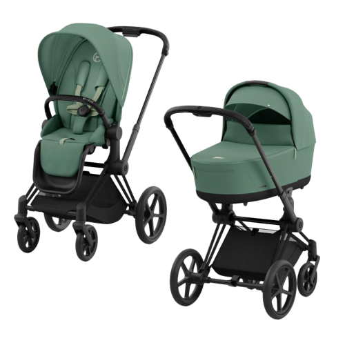 Візочок Cybex Priam 4.0 Leaf Green на шасі Black Matt 2 в 1