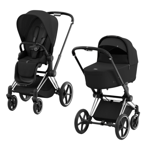 Візочок Cybex Priam 4.0 Sepia Black на шасі Chrome Black 2 в 1
