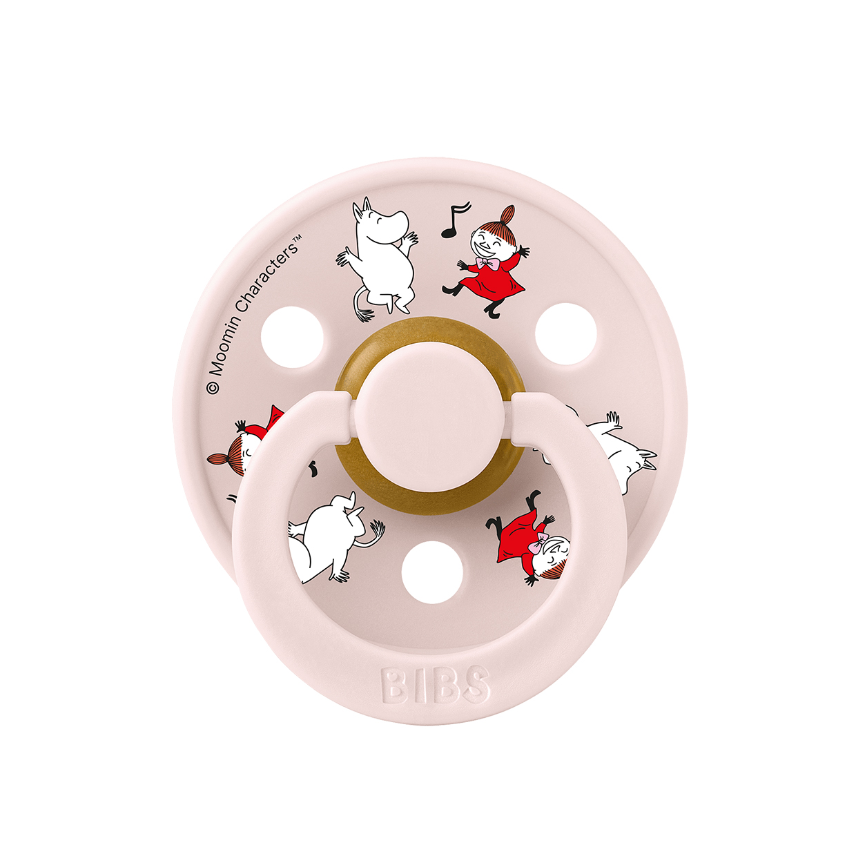 Пустушка BIBS x Moomins Colour Latex Dancing Friends - Petal