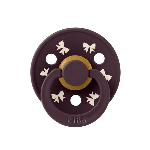 Пустушка BIBS Colour Latex Holiday Leaf - Plum Ivory