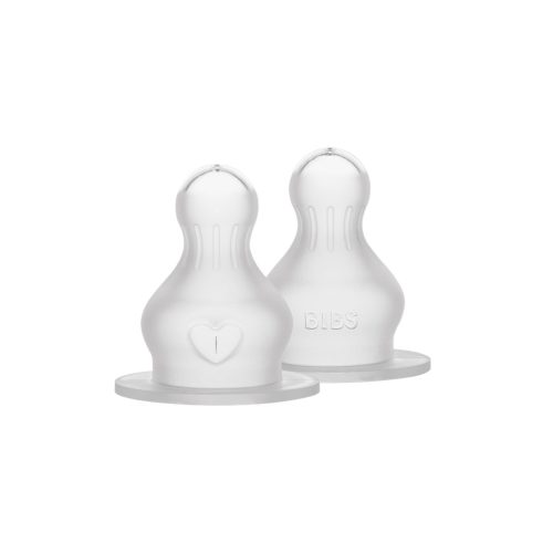 Змінні соски для пляшечки BIBS Bottle Niple 2 pack Silicone Slow Flow
